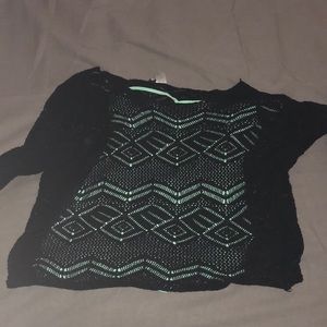 Mesh Black Sweater - TANK TOP NOT INCLUDED